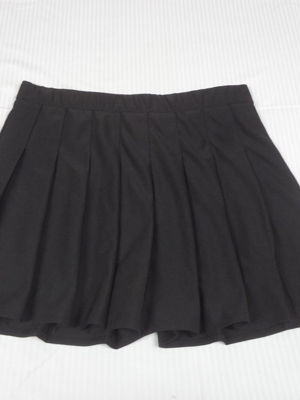 BLACK PLEATED MINI SKORT SIZE M 30 WAIST 2 INSEAM HIGH WAISTED TENNIS SKIRT M115